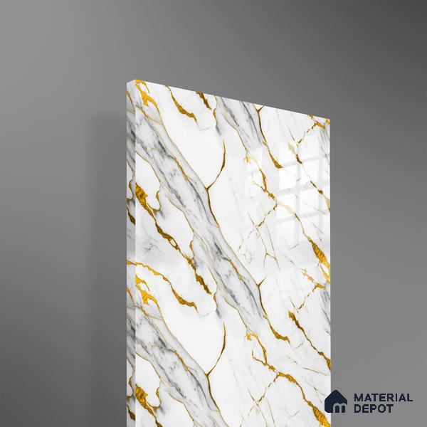 Ferrero 2A 01935 Auric Strands 8 ft x 4 ft High Gloss Finish 6H Anti Scratch Acrylic Laminate - 1.5 mm | Suitable for Bedroom, TV Unit, Wardrobe, Kitchen Cabinet