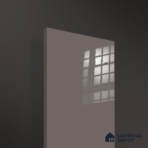 A close-up of a Brown 1C 01511 with a High Gloss finish Acrylic Laminate available at Material Depot in Bangalore