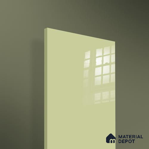 Ferrero 1C 01523 Olive Whisper 8 ft x 4 ft High Gloss Finish 6H Anti Scratch Acrylic Laminate - 1.5 mm | Suitable for Living Room, Kitchen, Office