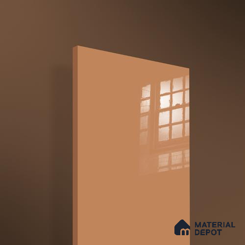 Ferrero 1C 01585 Copper Beige 8 ft x 4 ft High Gloss Finish 6H Anti Scratch Acrylic Laminate - 1.5 mm | Suitable for Living Room, Kitchen, Office
