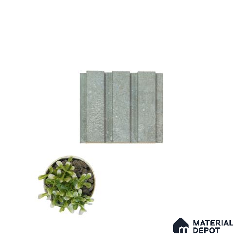 Grey Stone Louver PN 00082 9.5 ft x 4.7 inch MDF Panel - 18 mm | Suitable for Feature Wall, TV Unit & Living Room | Width is Subjected to 5% Variation