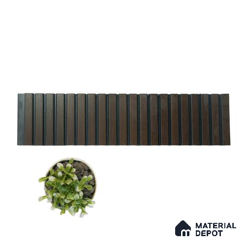 Dark Brown Wooden Louver PN 01628 C 8 ft x 12 inch Charcoal Panel - 8 mm | Suitable for Feature Wall, TV Unit & Living Room | Width is Subjected to 5% Variation