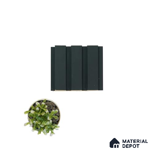 Black Plain Colour Louver PN 00077 9.5 ft x 4.7 inch MDF Panel - 18 mm | Suitable for Feature Wall, TV Unit & Living Room | Width is Subjected to 5% Variation