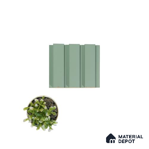 Green Plain Colour Louver PN 00074 9.5 ft x 4.7 inch MDF Panel - 18 mm | Suitable for Feature Wall, TV Unit & Living Room | Width is Subjected to 5% Variation