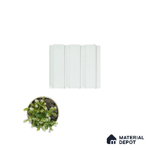 White Plain Colour Louver PN 00073 9.5 ft x 4.7 inch MDF Panel - 18 mm | Suitable for Feature Wall, TV Unit & Living Room | Width is Subjected to 5% Variation