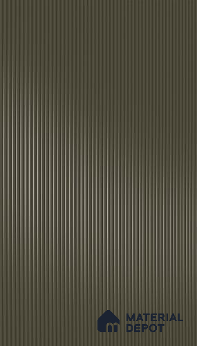 Espresso Brown Fluted Solid Color 1D 05210 Espresso Dust 8 ft x 4 ft High Gloss Finish Acrylic Laminate - 2.3 mm | Suitable for TV Unit,Wardrobe, Kitchen Cabinets