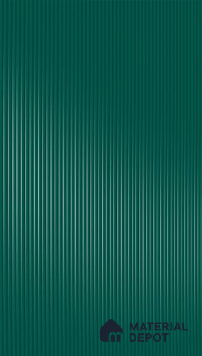 Deep Aqua Blue Fluted Solid Color 1D 05220 Deep Aqua 8 ft x 4 ft High Gloss Finish Acrylic Laminate - 2.3 mm | Suitable for TV Unit,Wardrobe, Kitchen Cabinets