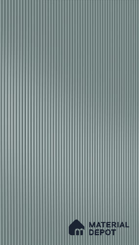 Clouded Blue Grey Fluted Solid Color 1D 05241 Clouded Blue 8 ft x 4 ft High Gloss Finish Acrylic Laminate - 2.3 mm | Suitable for TV Unit,Wardrobe, Kitchen Cabinets
