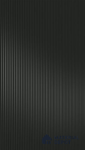 Jet Black Fluted Solid Color 1D 05243 Olive Stone 8 ft x 4 ft High Gloss Finish Acrylic Laminate - 2.3 mm | Suitable for TV Unit,Wardrobe, Kitchen Cabinets