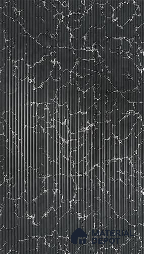 Marble Fluted 1D 05292 Shadow Veins 8 ft x 4 ft High Gloss Finish Acrylic Laminate - 2.3 mm | Suitable for TV Unit,Wardrobe, Kitchen Cabinets