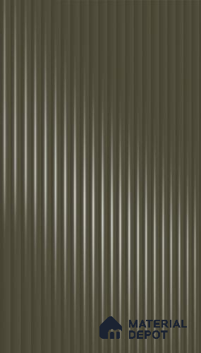 Urban Slate Brown Fluted Solid Color 1D 05414 Urban Slate 8 ft x 4 ft High Gloss Finish Acrylic Laminate - 3 mm | Suitable for TV Unit,Wardrobe, Kitchen Cabinets