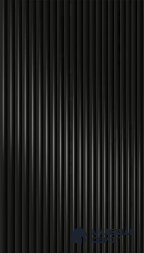 Jet Black Fluted Solid Color 1D 05423 Granite 8 ft x 4 ft High Gloss Finish Acrylic Laminate - 3 mm | Suitable for TV Unit,Wardrobe, Kitchen Cabinets
