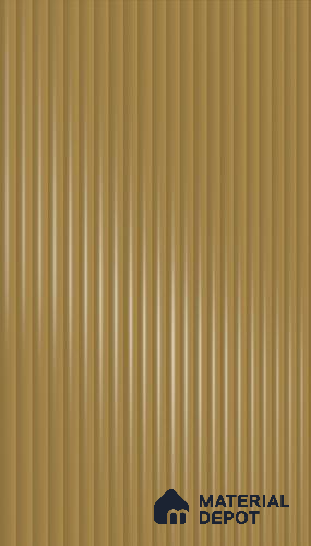 Camel Brown Fluted Solid Color 1D 05439 Camel Glow 8 ft x 4 ft High Gloss Finish Acrylic Laminate - 3 mm | Suitable for TV Unit,Wardrobe, Kitchen Cabinets