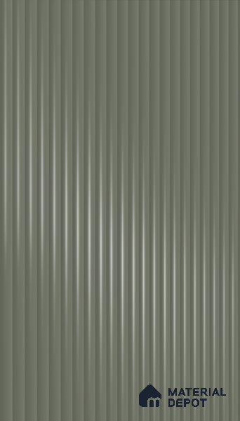 Slate Grey Fluted Solid Color 1D 05441 Slate Cloud 8 ft x 4 ft High Gloss Finish Acrylic Laminate - 3 mm | Suitable for TV Unit,Wardrobe, Kitchen Cabinets