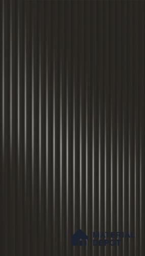 Graphite Black Fluted Solid Color 1D 05443 Graphite Drift 8 ft x 4 ft High Gloss Finish Acrylic Laminate - 3 mm | Suitable for TV Unit,Wardrobe, Kitchen Cabinets