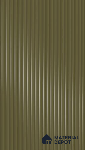 Charcoal Bark Brown Fluted Solid Color 1D 05452 Charcoal Bark 8 ft x 4 ft High Gloss Finish Acrylic Laminate - 3 mm | Suitable for TV Unit,Wardrobe, Kitchen Cabinets