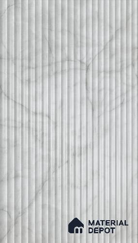 Marble Fluted 1D 05472 Fog Veins 8 ft x 4 ft High Gloss Finish Acrylic Laminate - 3 mm | Suitable for TV Unit,Wardrobe, Kitchen Cabinets