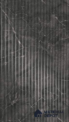 Marble Fluted 1D 05477 Twilight Veins 8 ft x 4 ft High Gloss Finish Acrylic Laminate - 3 mm | Suitable for TV Unit,Wardrobe, Kitchen Cabinets