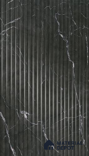 Marble Fluted 1D 05475 Stormy Ridge 8 ft x 4 ft High Gloss Finish Acrylic Laminate - 3 mm | Suitable for TV Unit,Wardrobe, Kitchen Cabinets