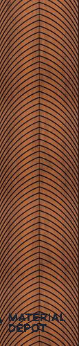 Brown Patterned Louver PN 02878 8 ft x 12 inch Charcoal Panel - 4 mm | Suitable for Feature Wall, TV Unit & Living Room | Width is Subjected to 5% Variation