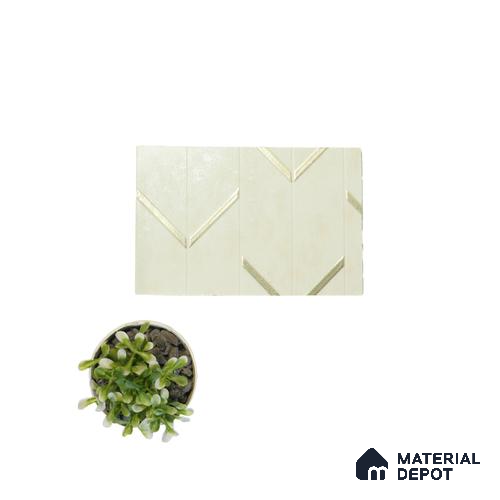 White Patterned Look Charcoal Decorative Wall Panel PN 05096 8 ft x 2 ft - 4 mm | Suitable for Feature Wall, TV Unit & Living Room | Width is Subjected to 5% Variation