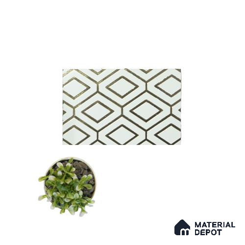 White Luxury Look Charcoal Decorative Wall Panel PN 05082 8 ft x 2 ft - 4 mm | Suitable for Feature Wall, TV Unit & Living Room | Width is Subjected to 5% Variation