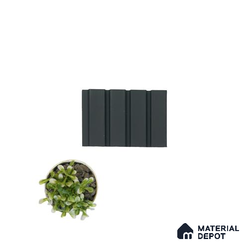 Black Plain Colour Louver PN 01362 9 ft x 4.9 inch Charcoal Panel - 12 mm | Suitable for Feature Wall, TV Unit & Living Room | Width is Subjected to 5% Variation