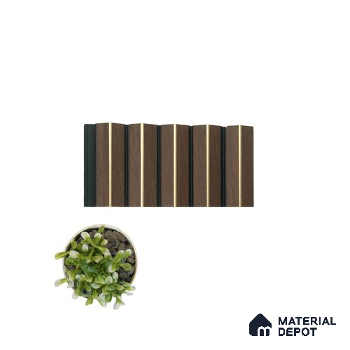 Brown Wooden Louver PN 05137 9 ft x 6.6 inch Charcoal Panel - 12 mm | Suitable for Feature Wall, TV Unit & Living Room | Width is Subjected to 5% Variation