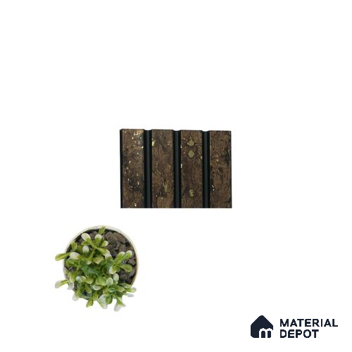 Wenge Wooden Louver PN 05115 9 ft x 4.9 inch Charcoal Panel - 12 mm | Suitable for Feature Wall, TV Unit & Living Room | Width is Subjected to 5% Variation