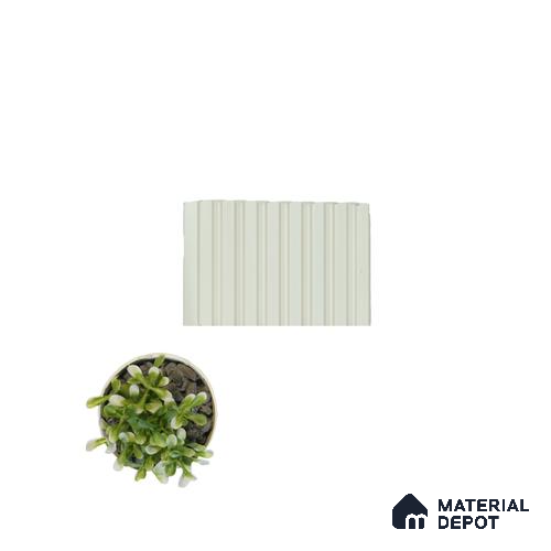 White Plain Colour Louver PN 05125 9 ft x 4.9 inch Charcoal Panel - 12 mm | Suitable for Feature Wall, TV Unit & Living Room | Width is Subjected to 5% Variation