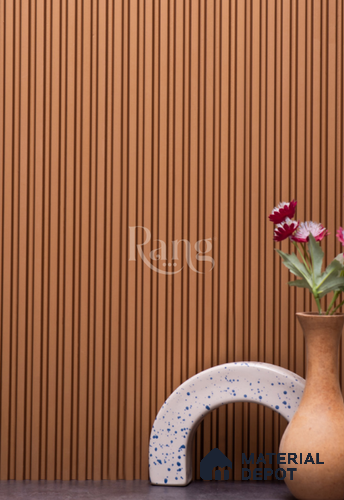 Brown Plain Colour Louver PN 02741 9 ft x 4.9 inch Charcoal Panel - 11 mm | Suitable for Feature Wall, TV Unit & Living Room | Width is Subjected to 5% Variation