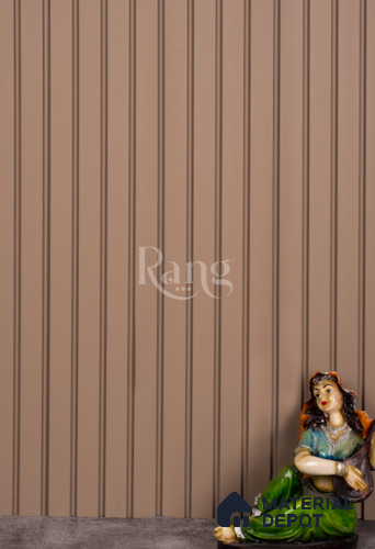 Brown Plain Colour Louver PN 02748 9 ft x 4.6 inch Charcoal Panel - 12 mm | Suitable for Feature Wall, TV Unit & Living Room | Width is Subjected to 5% Variation
