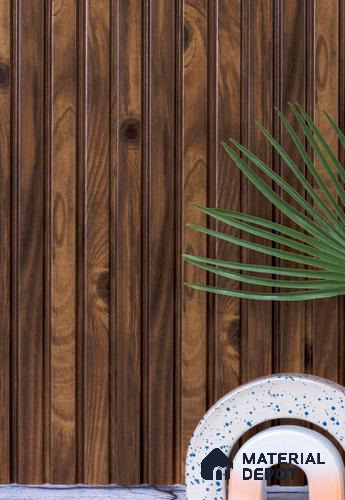 Brown Wooden Louver PN 02808 9 ft x 4.9 inch Charcoal Panel - 12 mm | Suitable for Feature Wall, TV Unit & Living Room | Width is Subjected to 5% Variation