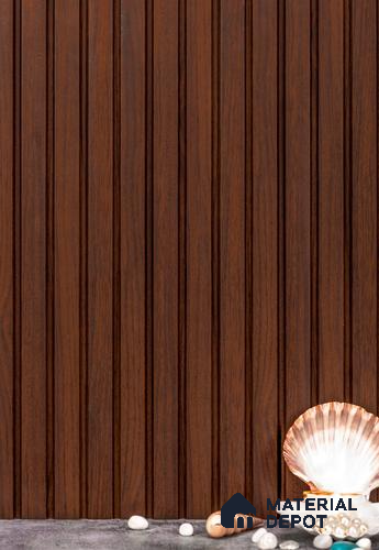 Brown Wooden Louver PN 02807 9 ft x 4.9 inch Charcoal Panel - 12 mm | Suitable for Feature Wall, TV Unit & Living Room | Width is Subjected to 5% Variation