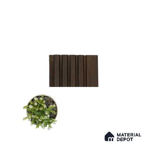 Wenge Wooden Louver PN 05112 9 ft x 4.9 inch Charcoal Panel - 12 mm | Suitable for Feature Wall, TV Unit & Living Room | Width is Subjected to 5% Variation