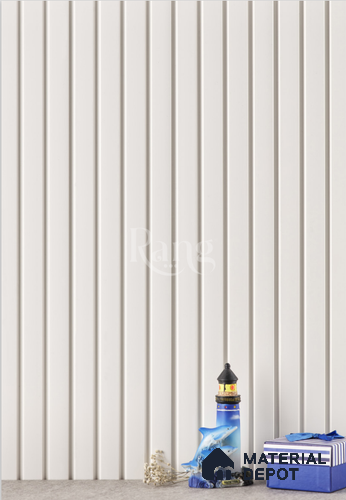 White Plain Colour Louver PN 02751 9 ft x 4.9 inch Charcoal Panel - 12 mm | Suitable for Feature Wall, TV Unit & Living Room | Width is Subjected to 5% Variation