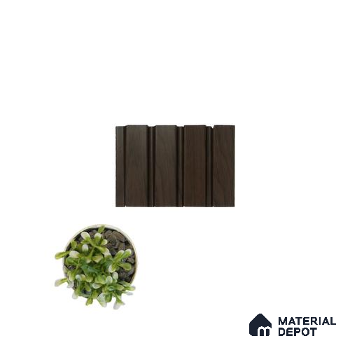 Brown Wooden Louver PN 05118 9 ft x 4.9 inch Charcoal Panel - 12 mm | Suitable for Feature Wall, TV Unit & Living Room | Width is Subjected to 5% Variation