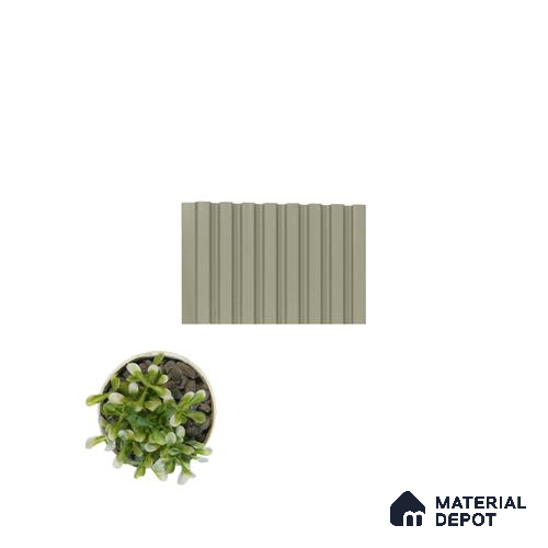 Green Plain Colour Louver PN 05128 9 ft x 4.9 inch Charcoal Panel - 12 mm | Suitable for Feature Wall, TV Unit & Living Room | Width is Subjected to 5% Variation