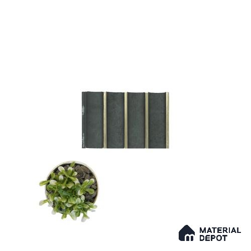 Black Plain Colour Louver PN 05110 9 ft x 4.9 inch Charcoal Panel - 12 mm | Suitable for Feature Wall, TV Unit & Living Room | Width is Subjected to 5% Variation