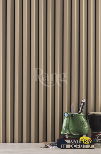 Brown Plain Colour Louver PN 02782 9 ft x 6.7 inch Charcoal Panel - 14 mm | Suitable for Feature Wall, TV Unit & Living Room | Width is Subjected to 5% Variation
