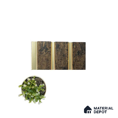 Wenge Wooden Louver PN 05104 9 ft x 6.5 inch Charcoal Panel - 12 mm | Suitable for Feature Wall, TV Unit & Living Room | Width is Subjected to 5% Variation