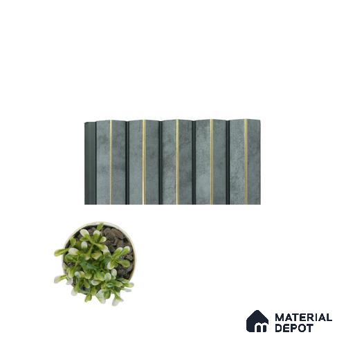 Wenge Patterned Louver PN 05101 9 ft x 6.6 inch Charcoal Panel - 12 mm | Suitable for Feature Wall, TV Unit & Living Room | Width is Subjected to 5% Variation