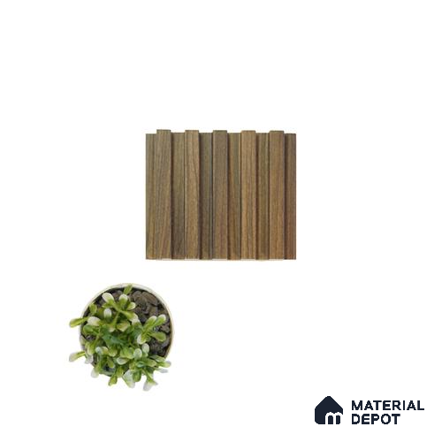Brown Wooden Louver PN 00036 9.5 ft x 4.7 inch MDF Panel - 18 mm | Suitable for Feature Wall, TV Unit & Living Room | Width is Subjected to 5% Variation