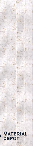 White Patterned Louver PN 02851 9 ft x 1.03 ft Charcoal Panel - 8 mm | Suitable for Feature Wall, TV Unit & Living Room | Width is Subjected to 5% Variation