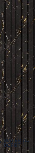 Black Marble Louver PN 02861 9 ft x 9.6 inch Charcoal Panel - 10 mm | Suitable for Feature Wall, TV Unit & Living Room | Width is Subjected to 5% Variation