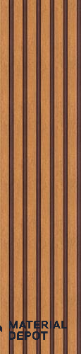 Brown Wooden Louver PN 02866 9 ft x 9.6 inch Charcoal Panel - 10 mm | Suitable for Feature Wall, TV Unit & Living Room | Width is Subjected to 5% Variation