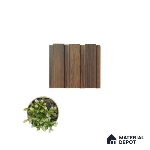 Brown Wooden Louver PN 00033 9.5 ft x 4.7 inch MDF Panel - 18 mm | Suitable for Feature Wall, TV Unit & Living Room | Width is Subjected to 5% Variation