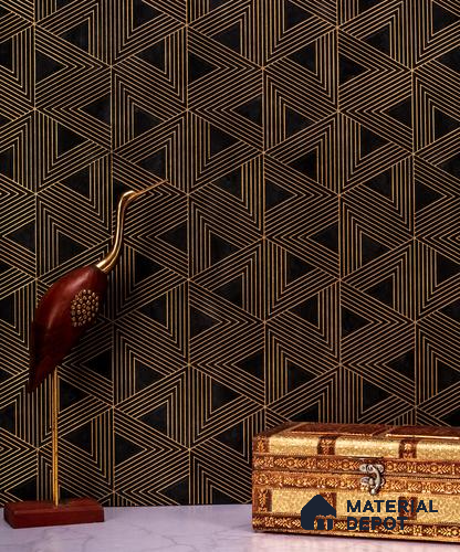 Brown Patterned Decorative Wall Panel PN 02828 8 ft x 2 ft Charcoal Panel - 4 mm | Suitable for Feature Wall, TV Unit & Living Room | Width is Subjected to 5% Variation