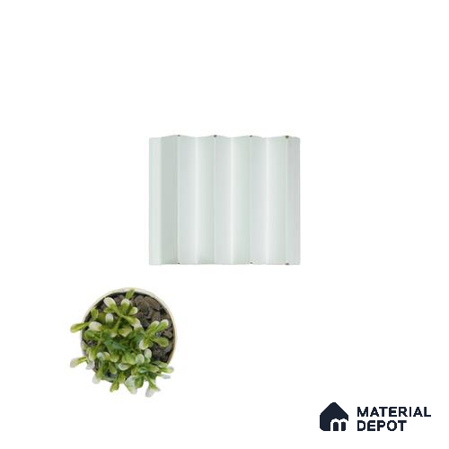 White Plain Colour Louver PN 00080 9.5 ft x 4.7 inch MDF Panel - 18 mm | Suitable for Feature Wall, TV Unit & Living Room | Width is Subjected to 5% Variation
