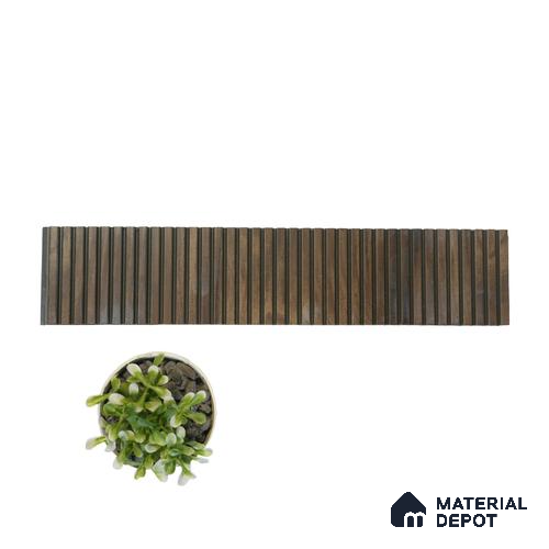 Dark Brown Wooden Louver PN 01627 B 8 ft x 12 inch Charcoal Panel - 8 mm | Suitable for Feature Wall, TV Unit & Living Room | Width is Subjected to 5% Variation